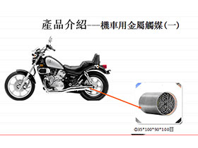 Motorcycle catalytic converter